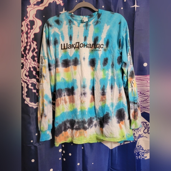 Gildan Tops - Pewdiepie WakDonalds Merch Shirt - Hand Dyed